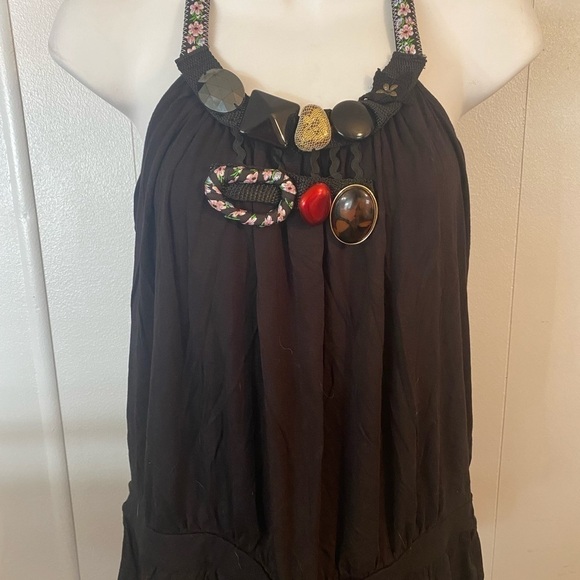 NWT Vintage Rampage Embellished Halter Top size L - Picture 3 of 13